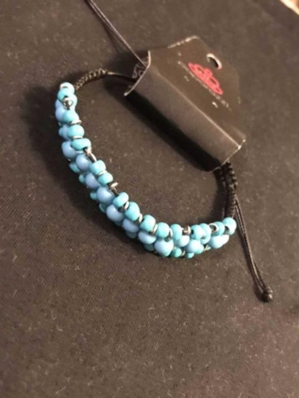 Paparazzi blue pull tie bracelet